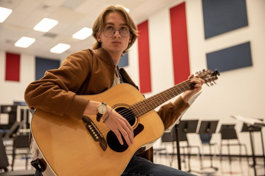 Jack Galloway practices a couple of songs, living out his music career.