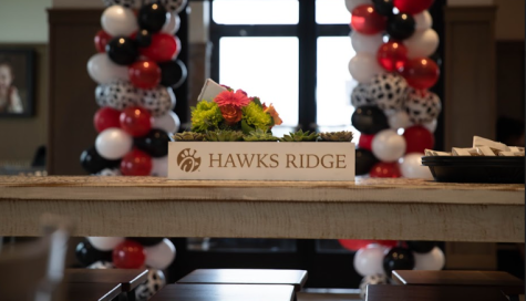 The Hawks Ridge Chick-fil-A is decorated in honor of its grand opening. 