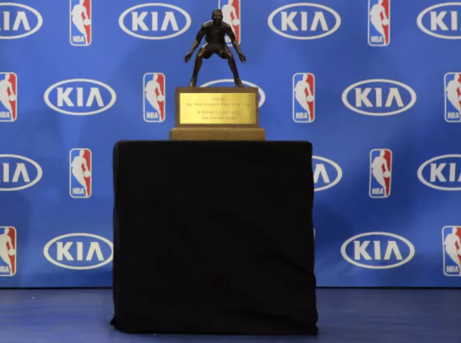The NBAs Defensive Player of the Year trophy presented each year to the leagues top defensive player. 
