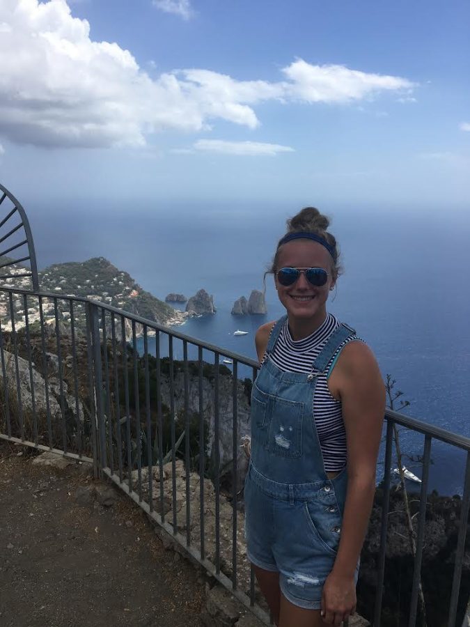 Kerr on her pre-senior year trip to Italy.