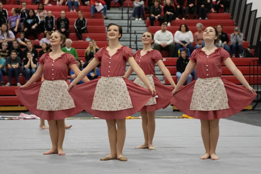 Libertys winter guard hosted MCCGA on Jan. 28, allowing 39 groups to come together and demonstrate their abilities. 