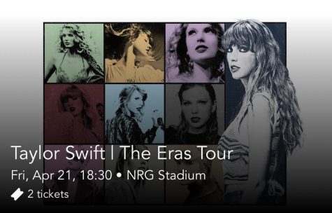 Taylor Swift The Eras Tour tickets to her show in Houston, Texas on April 21. 