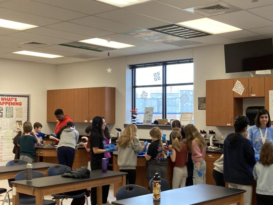 The Mini Med academy had a lot of fun and informational stations led by HOSA volunteers in which the students got to learn different aspects about medicine.