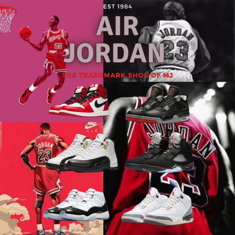 The evolution of Air Jordan shoes (1984-present).