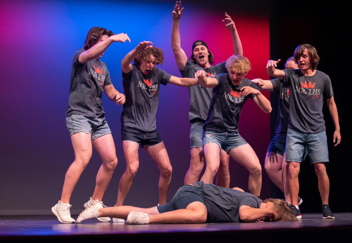 (Then) senior boys from various club backgrounds compete to win Mr. LHS. Nolan Walch (far left) was later crowned winner. This was such a funny production, and I highly recommend watching it from the front row. 