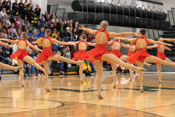 The Liberty Belles perform their lyrical jazz routine at the Yvonne Cole Lindbergh Invitational on Dec. 2.