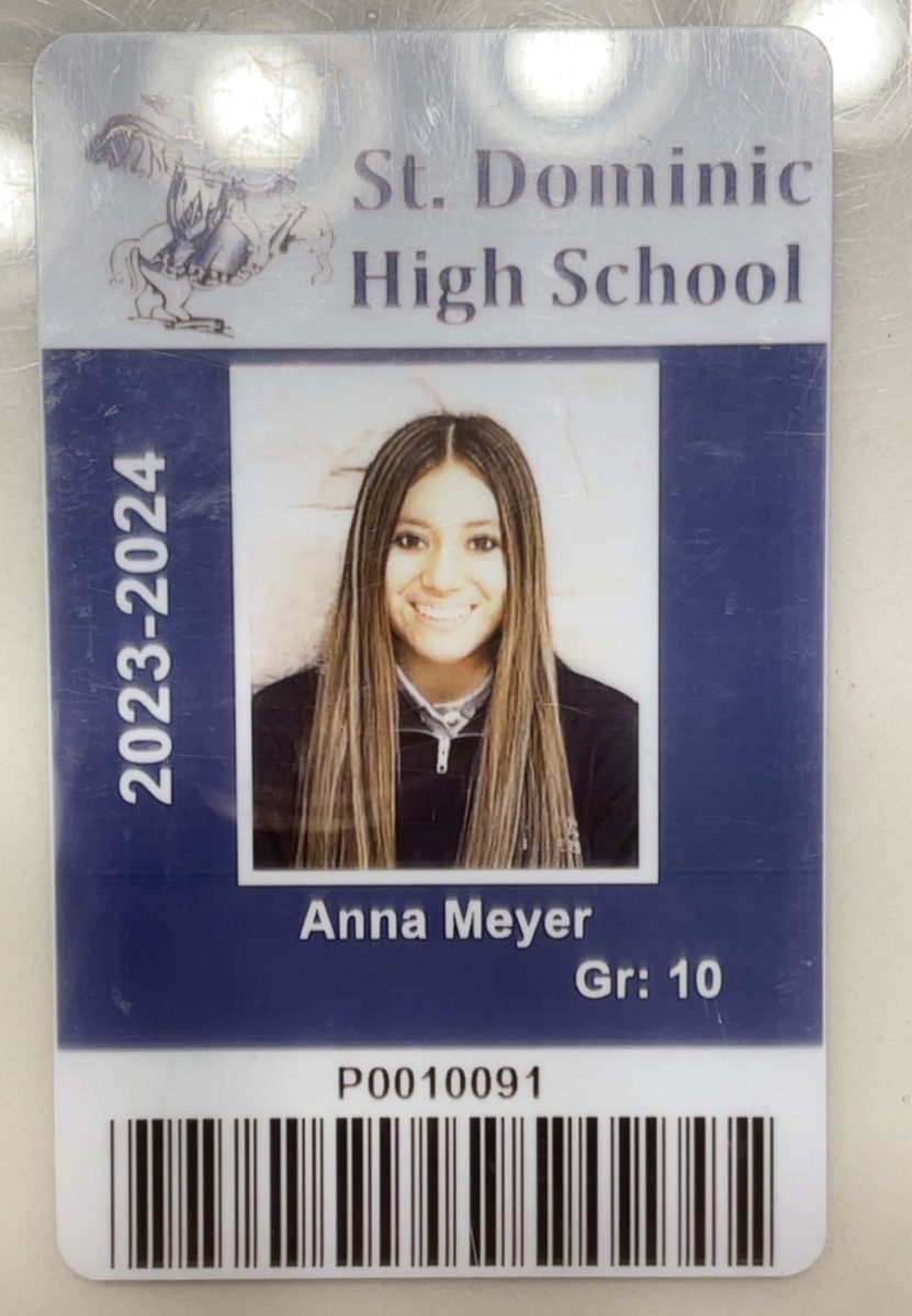 Anna Meyer has been at St. Dominic High School since second semester of sophomore year.