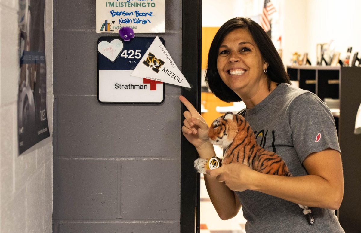Mrs. Strathman is a proud Tiger. Her entire room was decked out in Mizzou merch. 