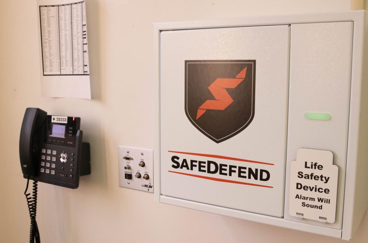 SafeDefend boxes are located near teachers desks for easy access in case of an emergency.  