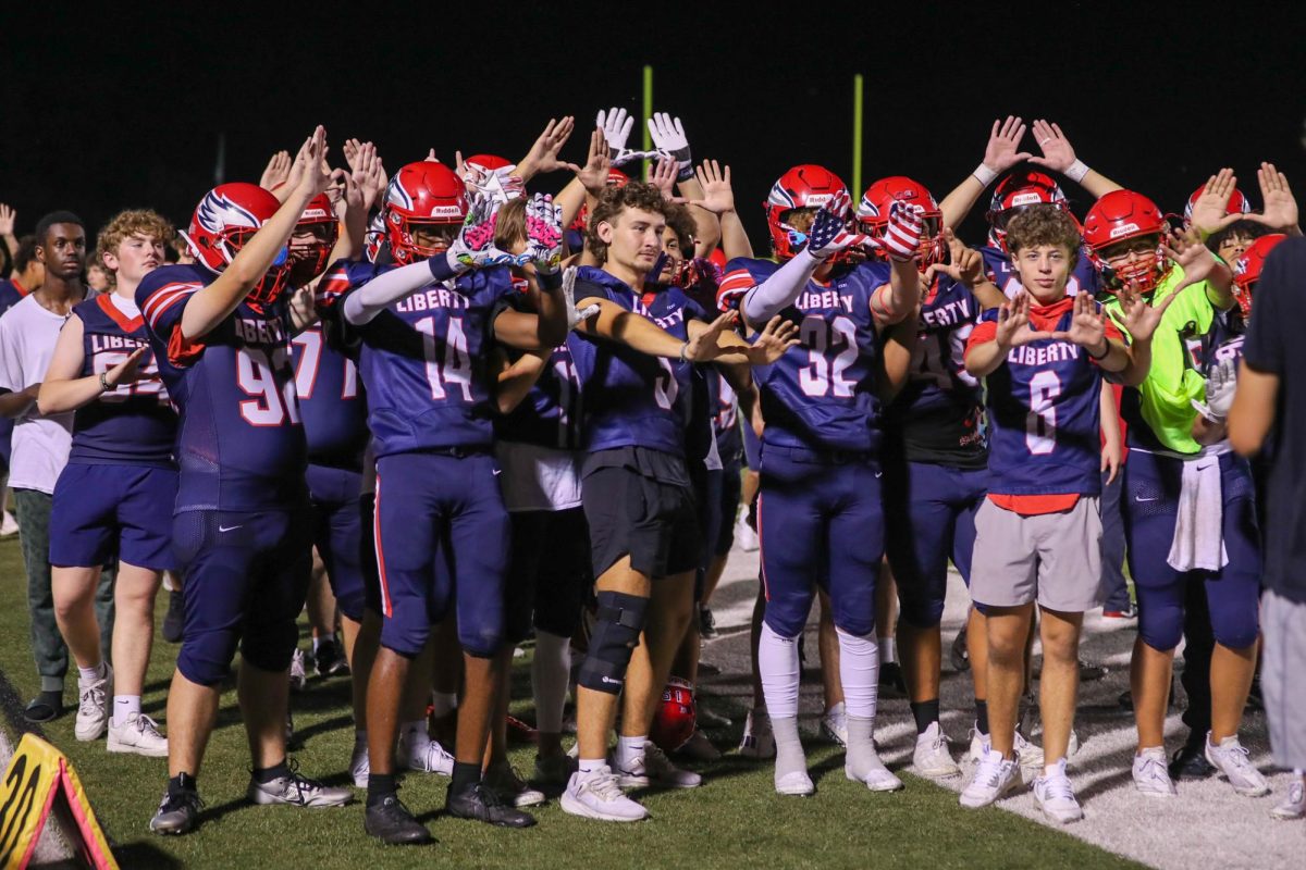 The varsity football team hold up the "U" between third and fourth quarters for uncommon.