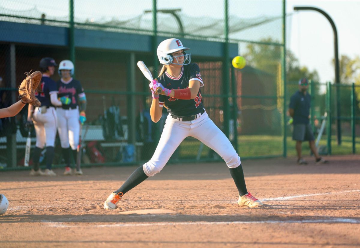 Aryana Helm (11) gets ready to swing her bat to the ball during Parkway South game.