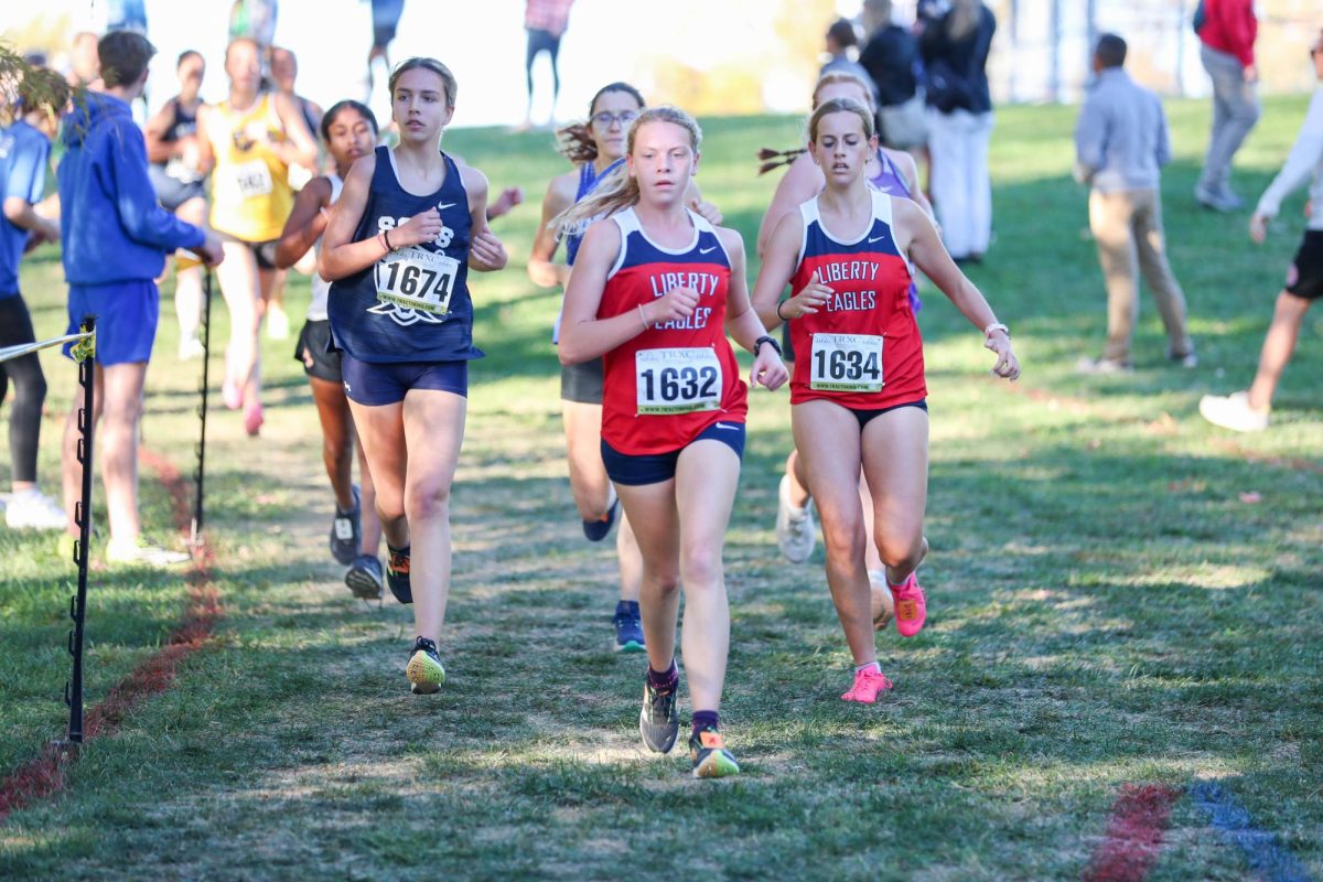 Mirra McSpadden (11) paces herself during her race at the GAC Conference meet.