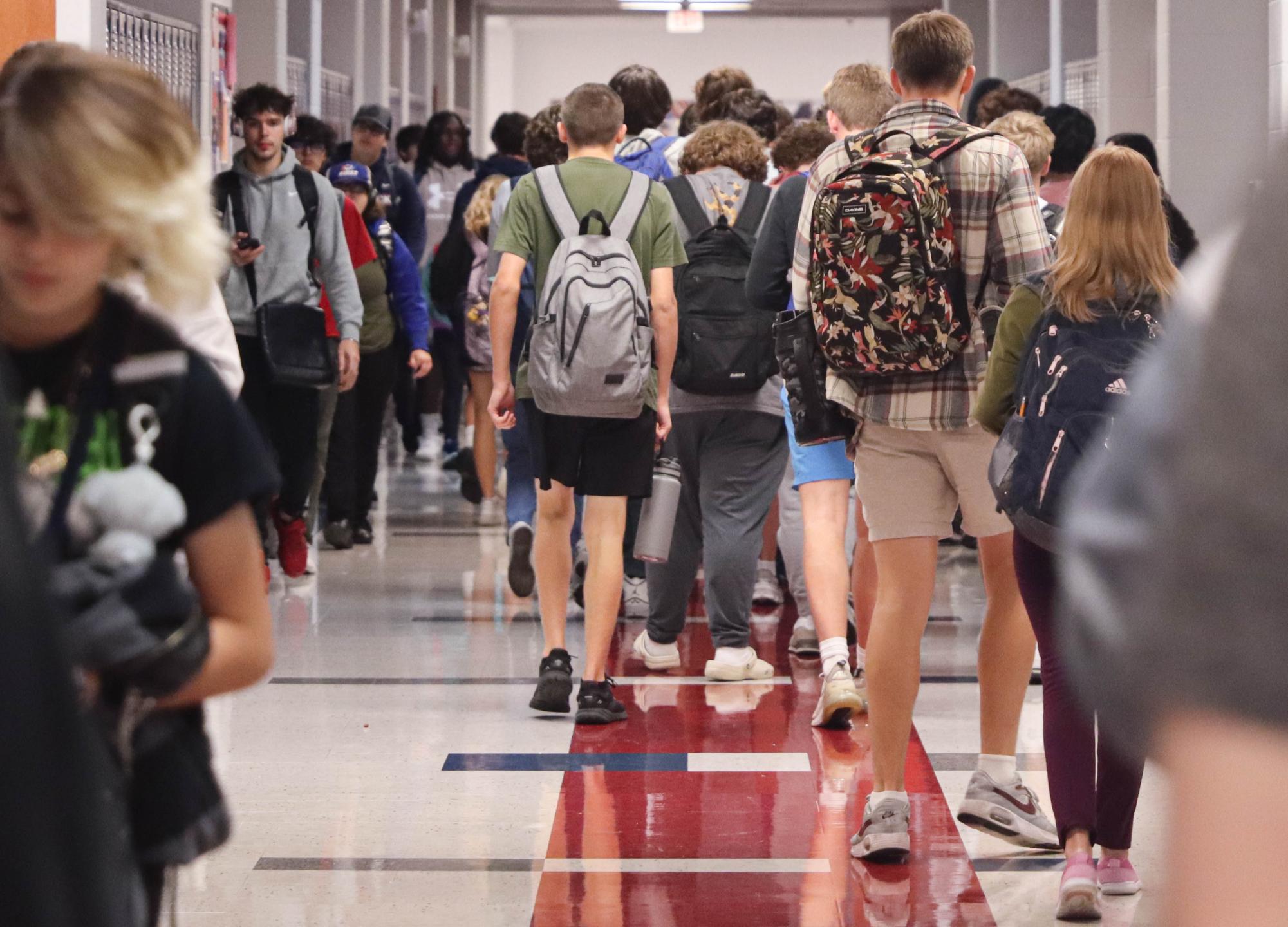 Busy hallways create anxiety, not only about whether or not a student will be able to get to their next class, but if that student would be able to escape the building quickly in an emergency. 