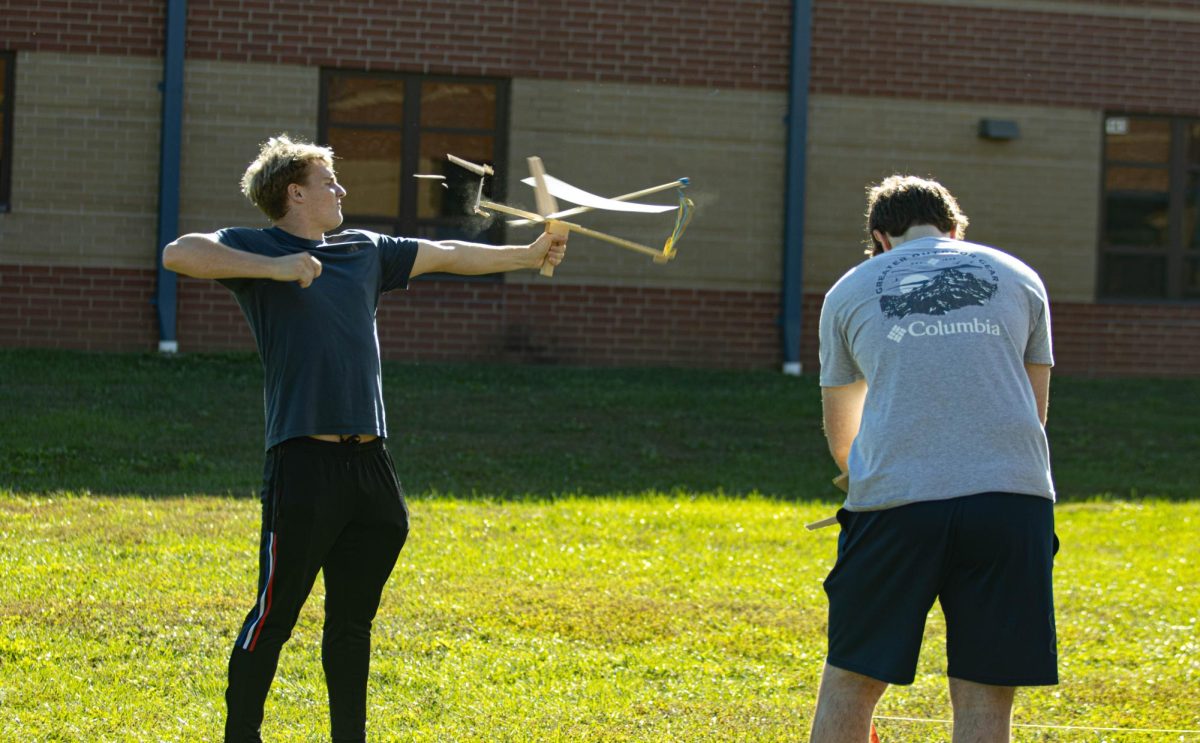 Ryan Lipski attempts to shoot his plane before it then breaks into pieces.