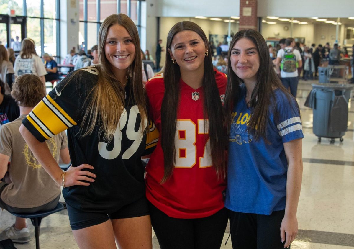 Zoe Hoggatt (featured) and friends dress up for 'Sportswear Day' at school.