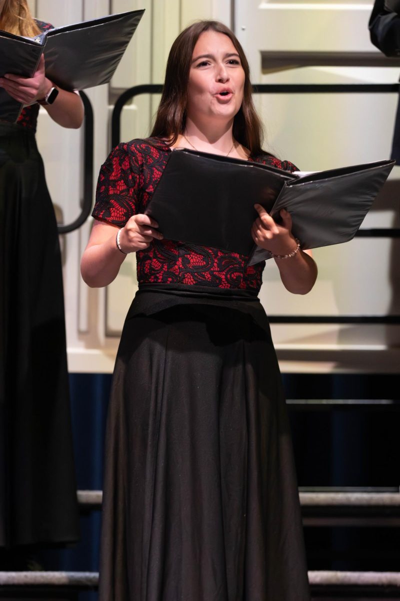 Sophia Shreve (11) believes that it is important to showcase emotion in a song. “Showing emotion keeps the audience captivated and helps you to get the message across,” Shreve said.