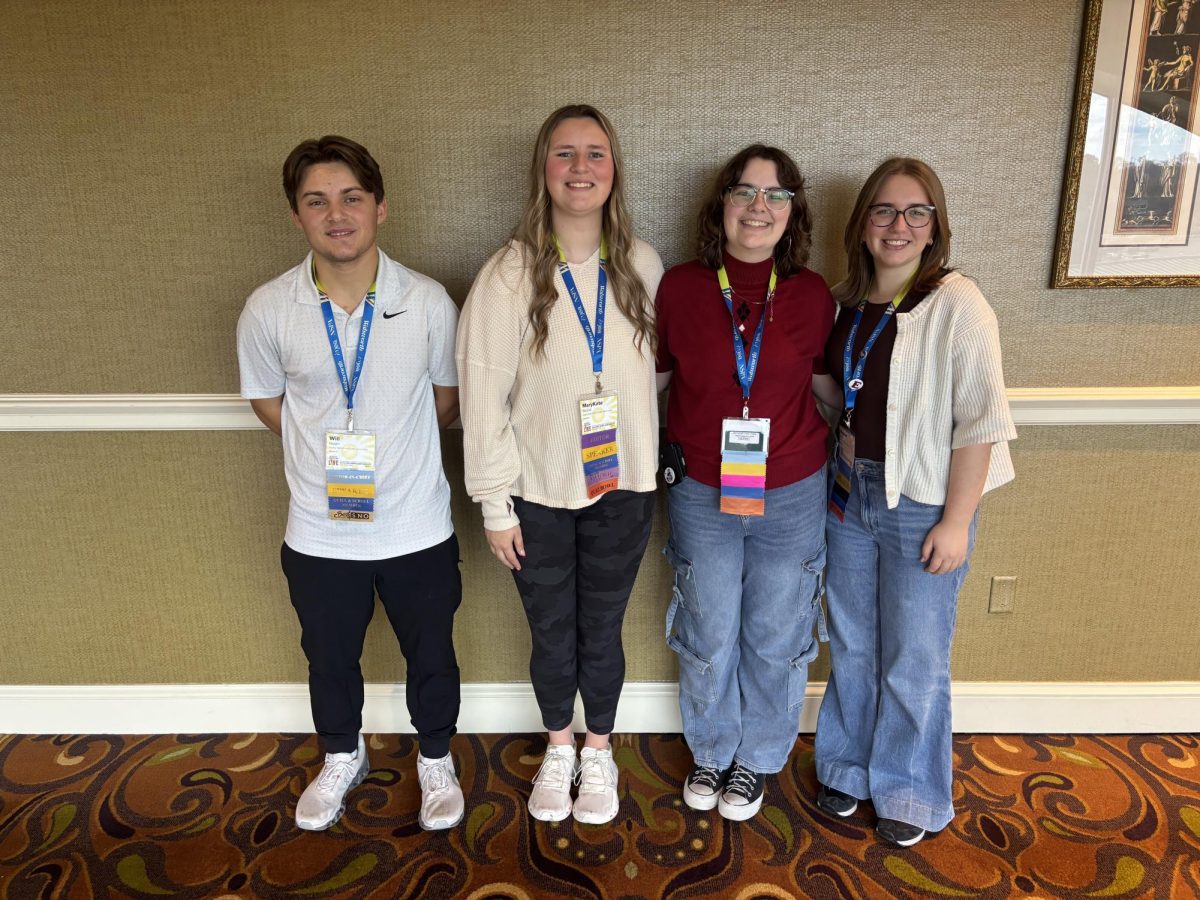 From left to right, Will Nolan (12), MaryKate Stroud (11), Ella Quinney (12), and Meghan Lynch (12), pose for a photo after all of their sessions have been taught.
