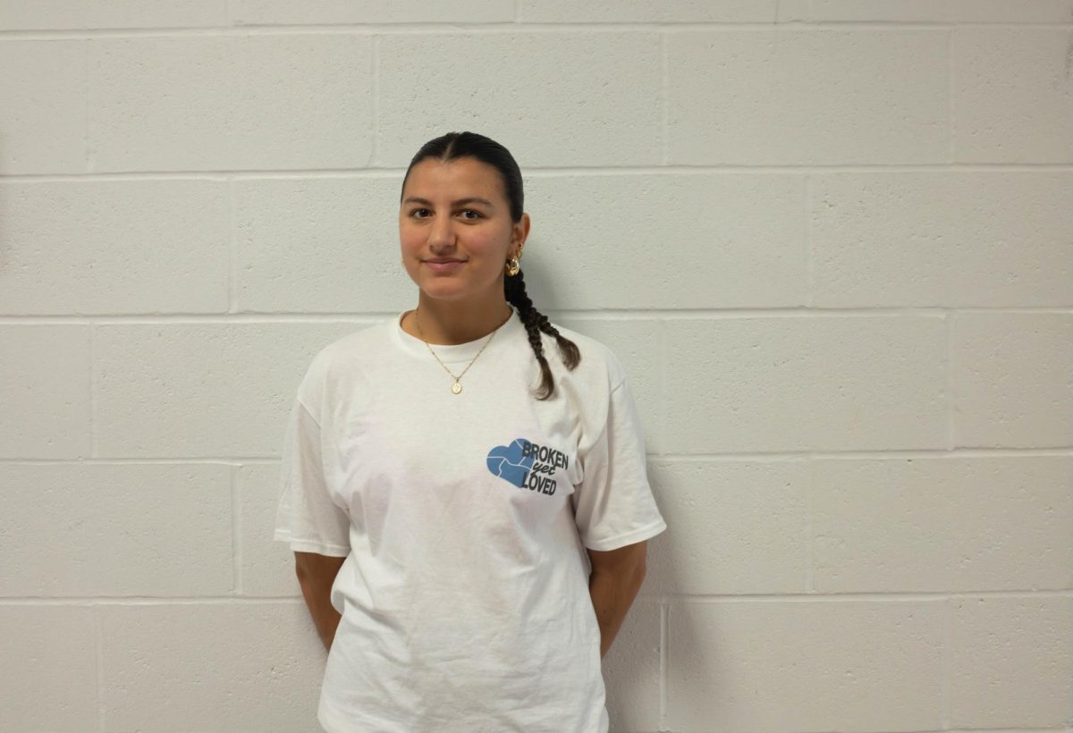 Exchange student Lucia Cabezas (12) is ready to take on the swim season.