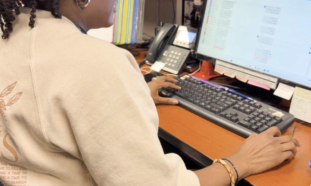 Erinn Gomillion works hard to help students and parents get the help they need.