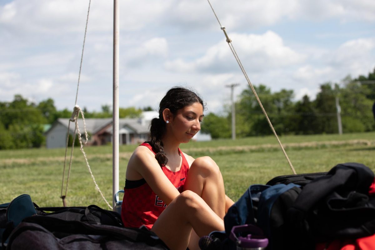 Ashley Sauceda (11) gets ready for her race at the track and field GACs last spring. Even though the season is still more than a month away, athletes are doing offseason training. 