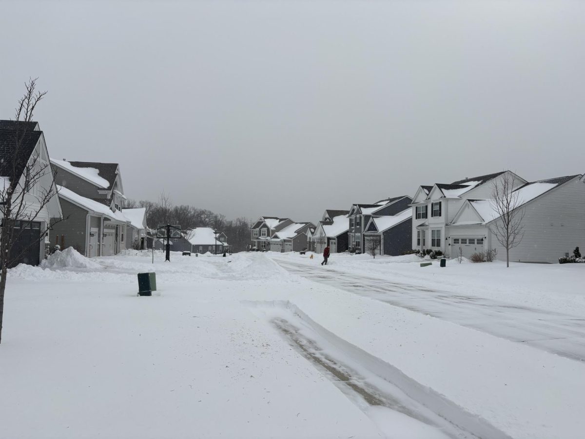 The view from a student's neighborhood in Lake Saint Louis at 12:40 p.m. on Sunday.