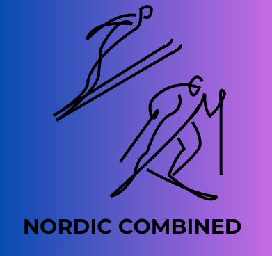 The 2026 Milano-Cortina Olympic logo for Nordic Combined.