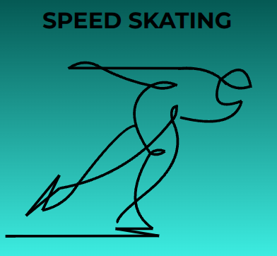 The 2026 Milano-Cortina Olympic logo for Speed Skating.