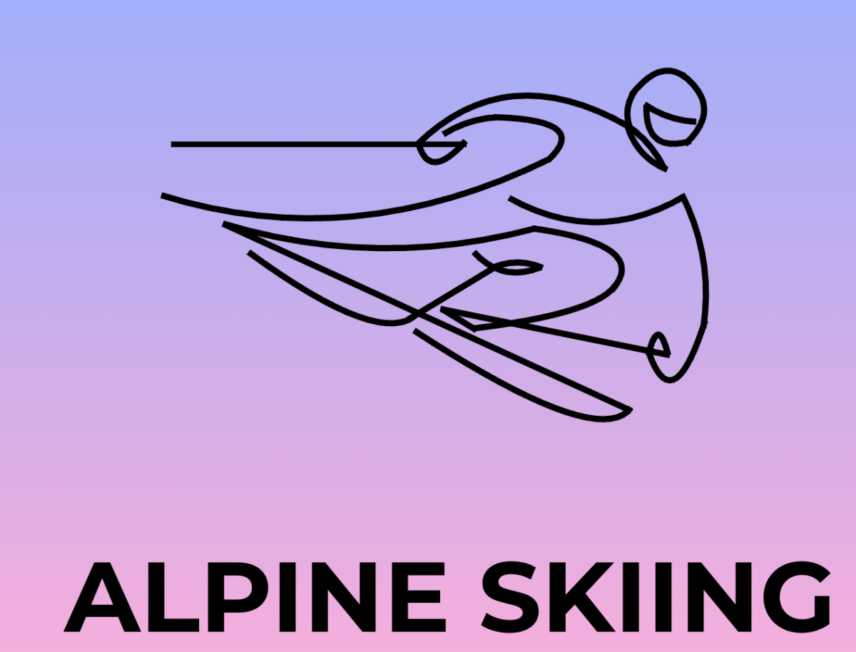 The 2026 Milano-Cortina Olympic logo for Alpine Skiing.