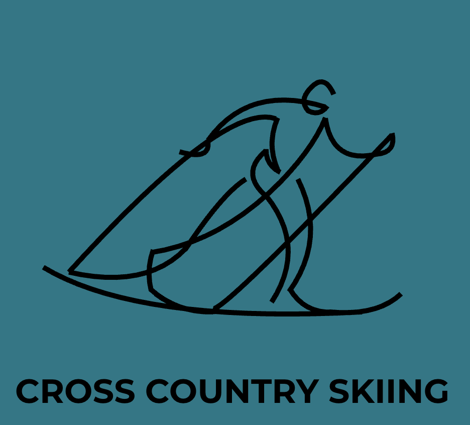 The 2026 Milano-Cortina Olympic logo for Cross Country Skiing.