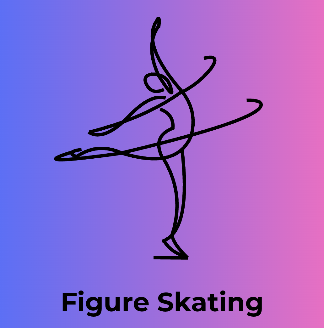 The 2026 Milano-Cortina Olympic logo for Figure Skating.