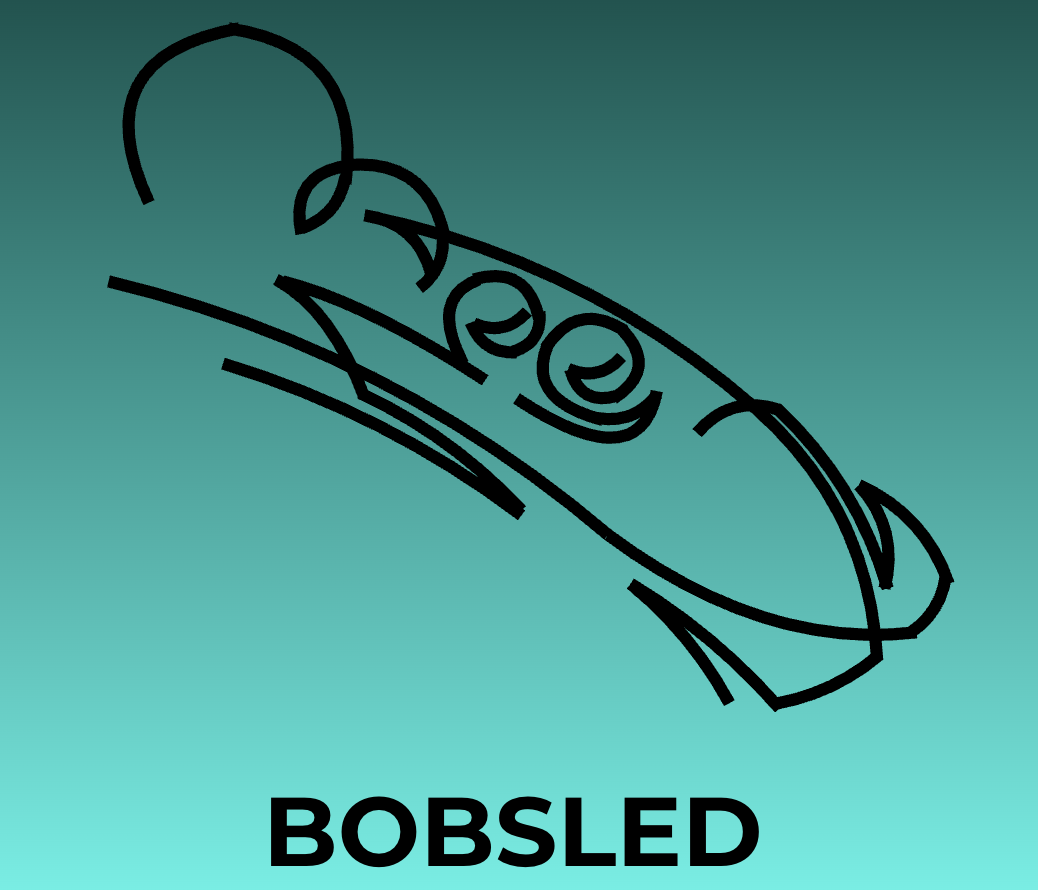 The 2026 Milano-Cortina Olympic logo for Bobsled.
