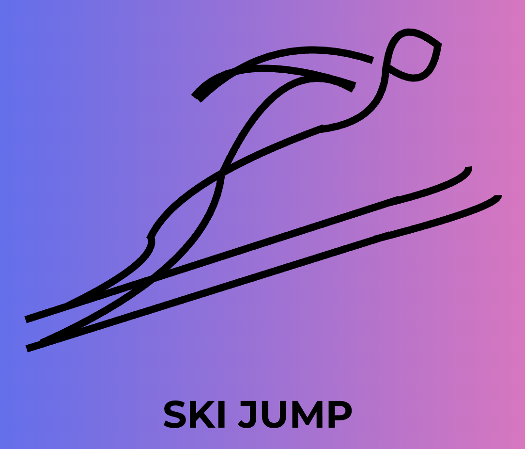 The 2026 Milano-Cortina Olympic logo for Ski Jump.