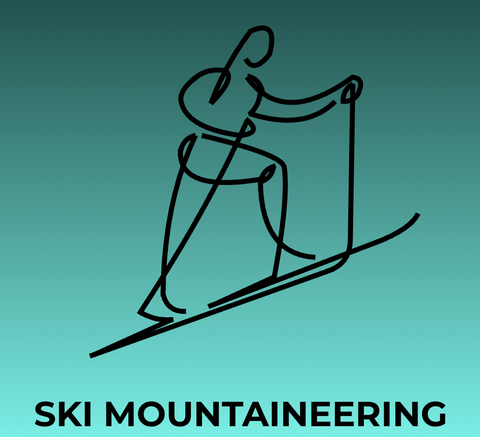 The 2026 Milano-Cortina Olympic logo for Ski Mountaineering.