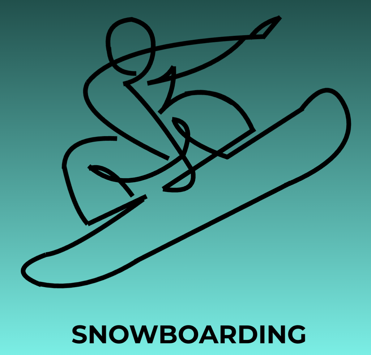 The 2026 Milano-Cortina Olympic logo for Snowboarding.