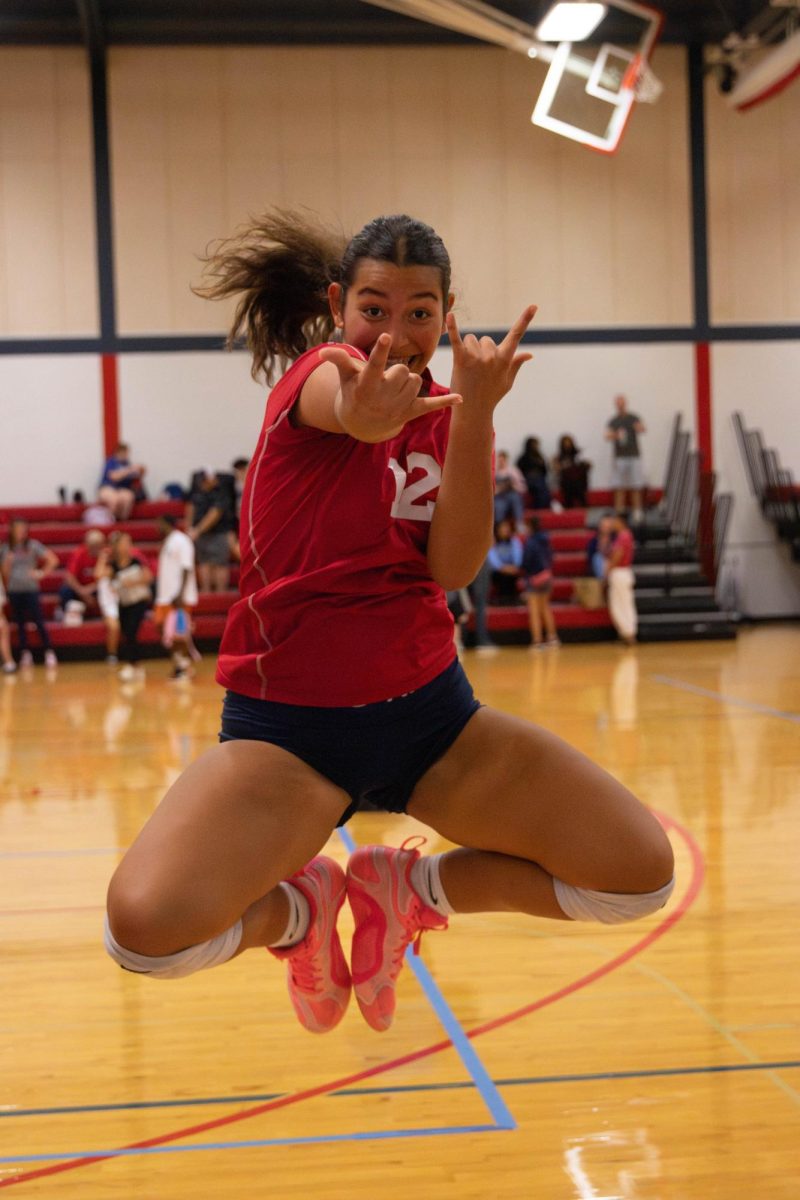 Valentina Pellegrino (9) having fun after the seasons last game.