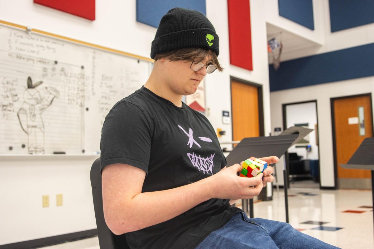 “I get to sing through third hour,” Matthew Rigger (10) said. “I like to solve Rubik's Cubes.”