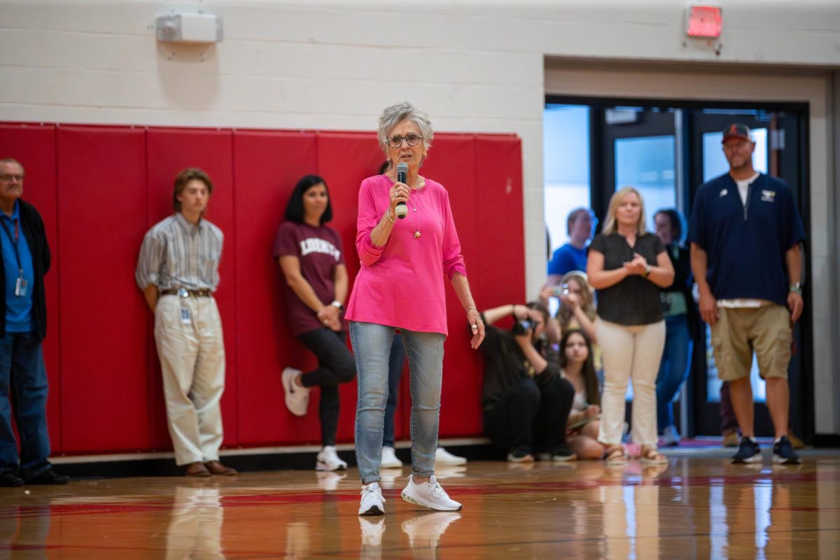 Before each Swofford game, Scott Swofford's wife, Runa Swofford speaks to the students about who her husband was, and the impact that he made in the Wentzville community. She installs a feeling in the students that she hopes sticks with them throughout their life. 