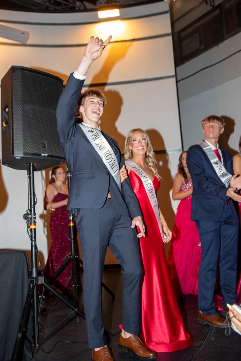 Jackson Ryan (12) and Haylee Carlson (12) got announced as queen and king at prom.
