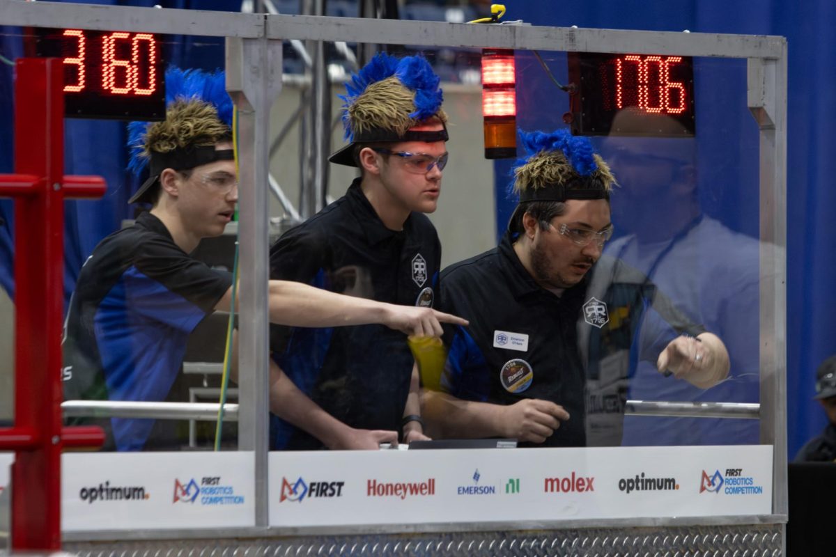 Wentville's robotics team strategically competes for the win at the Oklahoma Regional. 