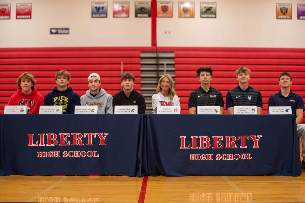 Student-athletes prepare to sign for their respective colleges at spring signing day on May 6. 