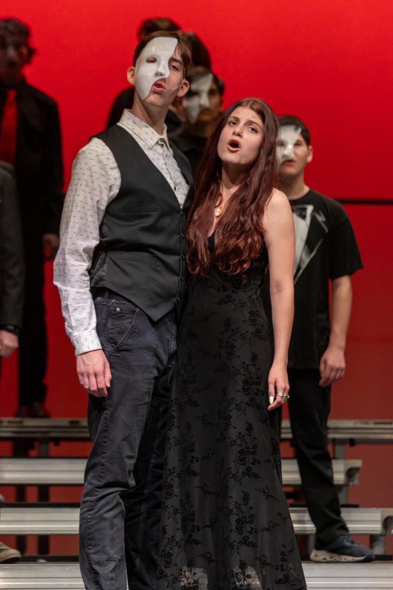 Sage Kennedy (11) and Sebastian Tabers (12) perform a duet during "The Phantom of the Opera" medley. 